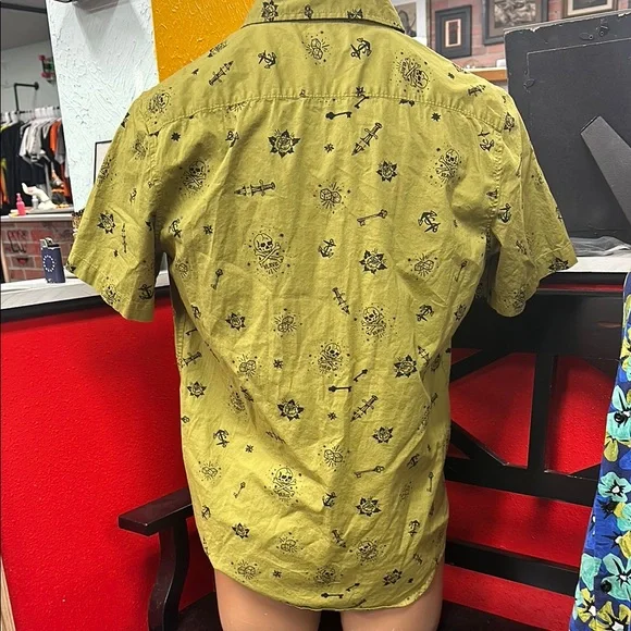 Lucky Brand Olive Green Casual Button Down Shirt - Picture 3 of 7